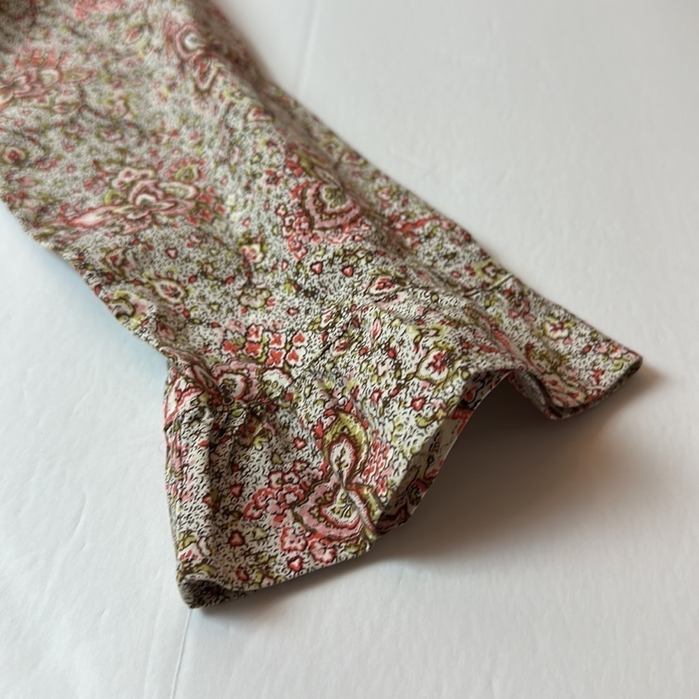 Harold’s pastel pattern button down blouse/top - image 7